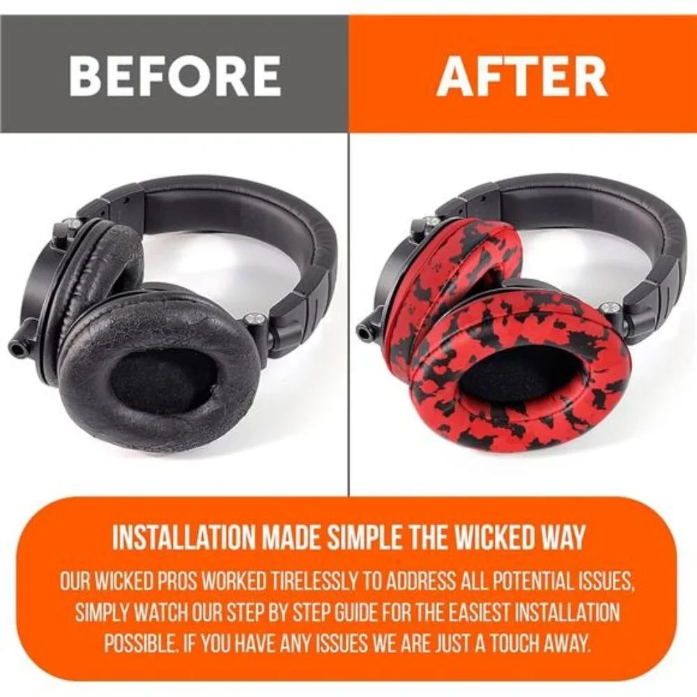 Wicked Cushions PadZ - Thick & Soft Ear Pads for ATH M50X / M40X / SteelSeries
